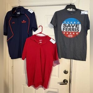 SOLD
Bundle 4 Men's tops tshirt, polo, Red Striped & Polo Shirts